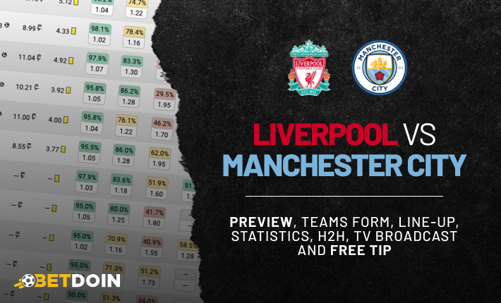 Liverpool vs Manchester City: preview, free tip and statistics