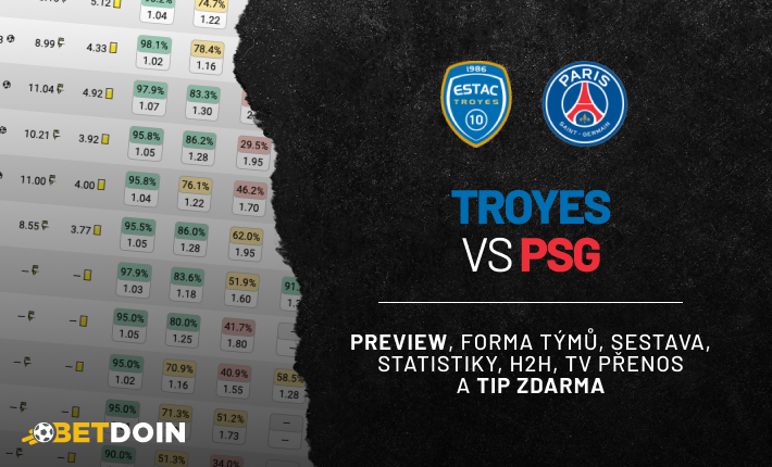 Troyes vs PSG: Preview, tip zdarma a statistiky
