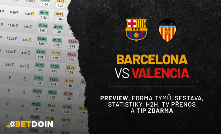 Barcelona vs Valencie: Preview, tip zdarma a statistiky