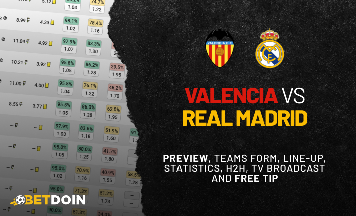 Valencia vs Real Madrid: Preview, Free tip & Prediction