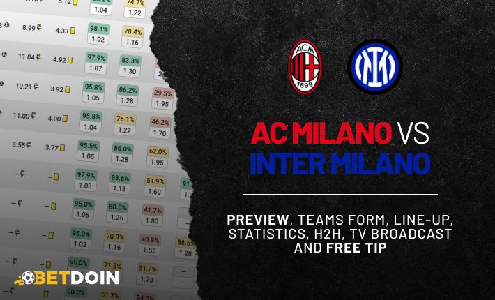 Ac Milan vs Inter Milan: preview, free tip and statistics