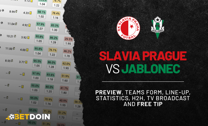 Slavia vs Jablonec: Preview, Free tip & Prediction