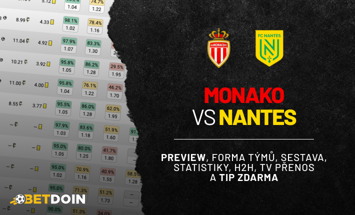 Monaco vs Nantes: Preview, tip zdarma a statistiky