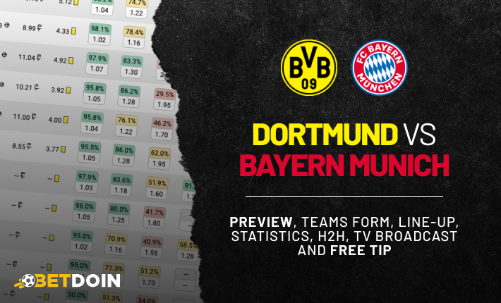 Dortmund vs Bayern: Preview, Free tip & Prediction