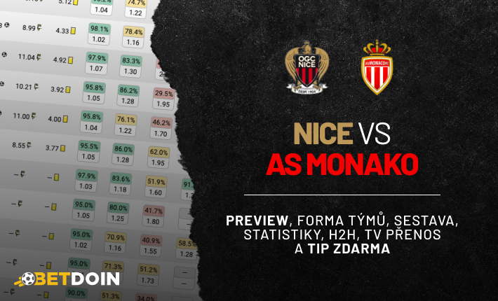 Nice vs Monaco: Preview, tip zdarma a statistiky