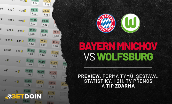 Bayern vs Wolfsburg: Preview, tip zdarma a statistiky